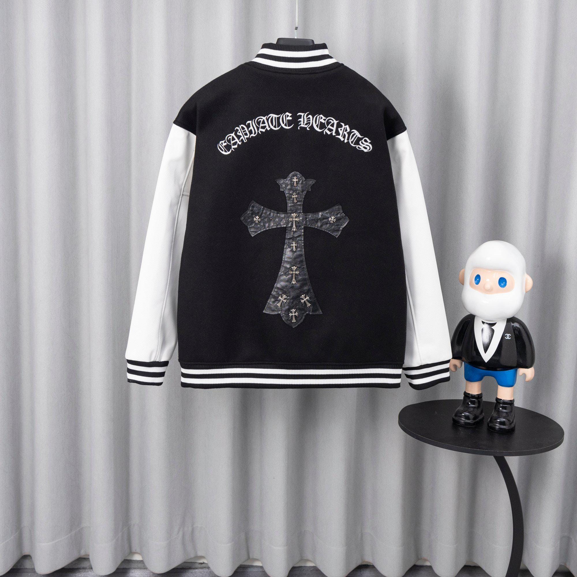 Chrome Hearts Varsity Jacket Back Leather Cross