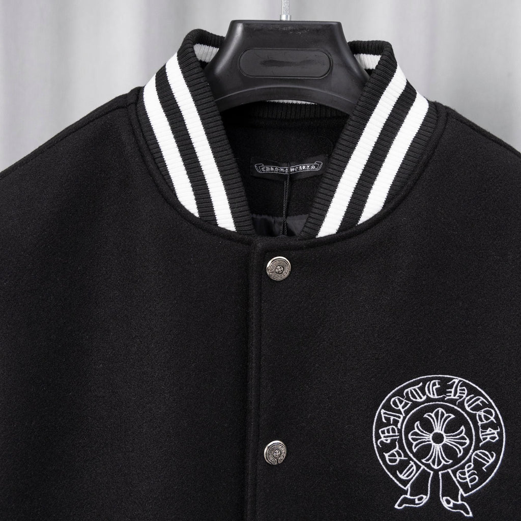 Chrome Hearts Varsity Jacket Back Leather Cross