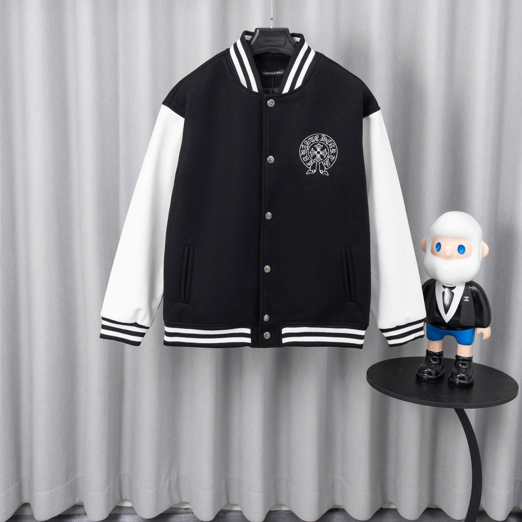 Chrome Hearts Varsity Jacket Back Leather Cross