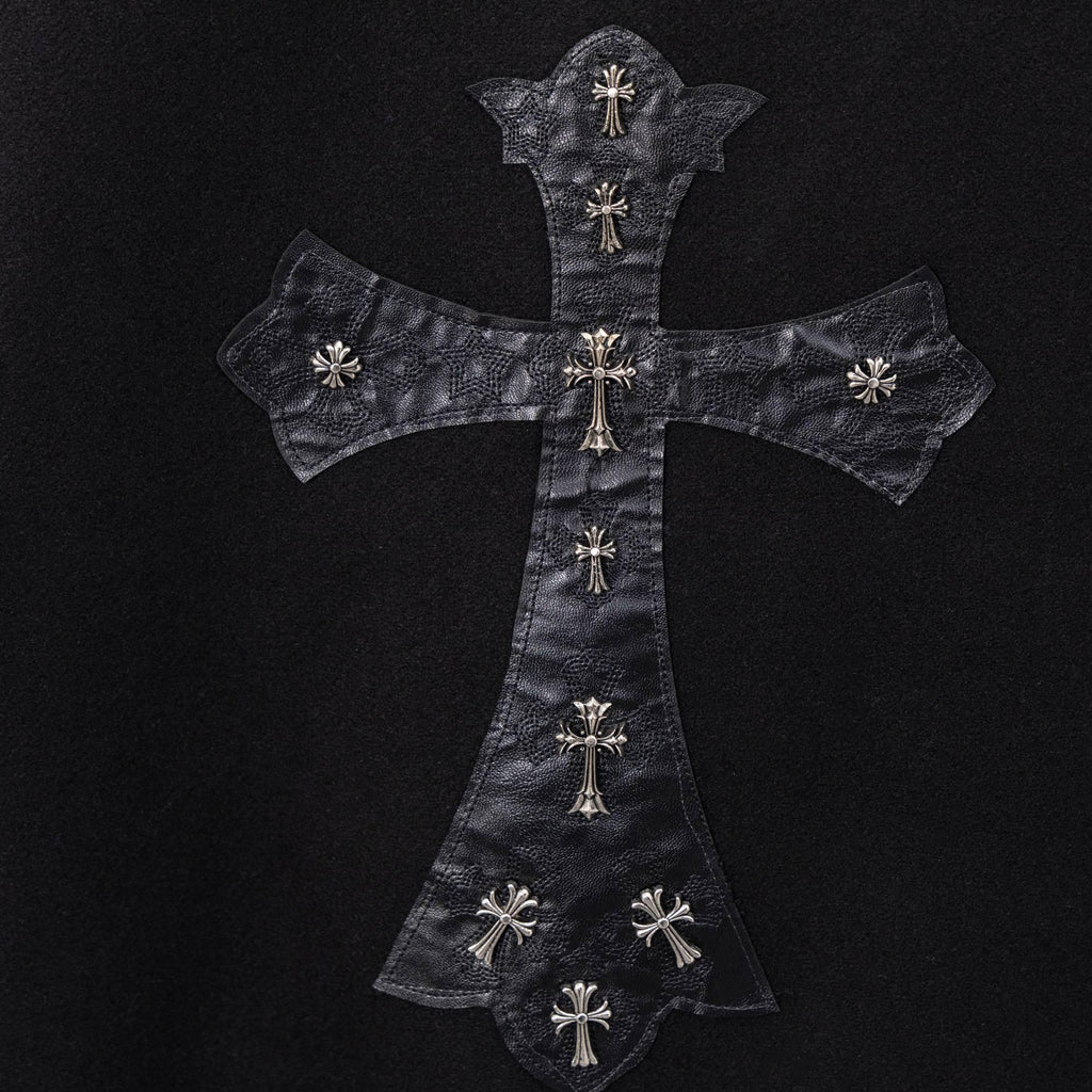 Chrome Hearts Varsity Jacket Back Leather Cross