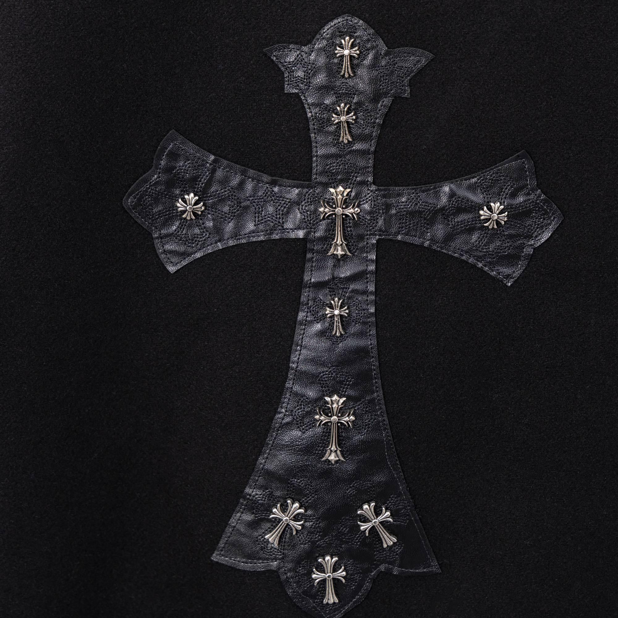 Chrome Hearts Varsity Jacket Back Leather Cross